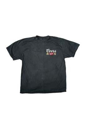Tee Luv Coors Banquet Golden Colorado Graphic T-Shirt Black Medium
